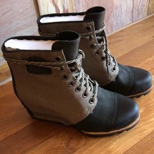 NWT Sorel Waterproof Wedge Black Noir